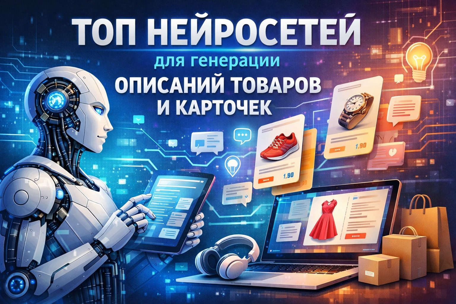 Топ нейросетей для генерации описаний товаров и карточек - 1