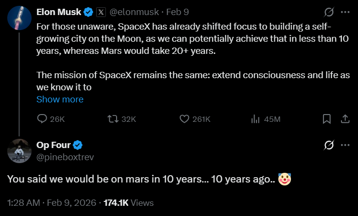 …но тут надо помнить, что Илон много чего «намечает», но оно далеко не всегда происходит