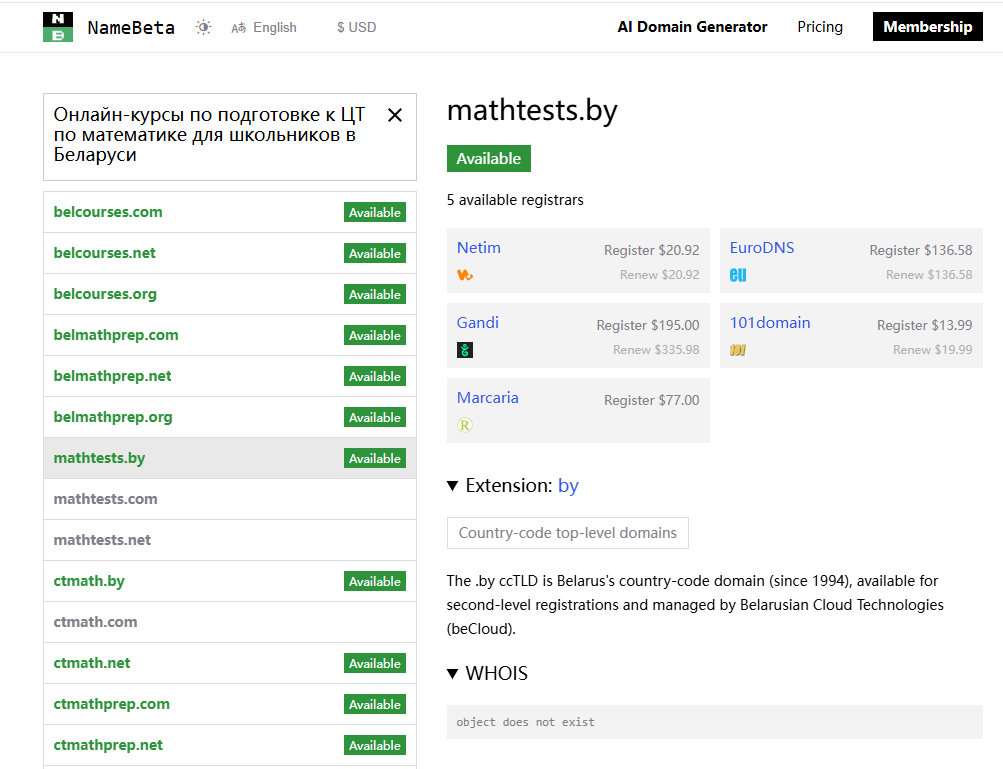 Обзор AI-генераторов доменных имён: выбираем самые подходящие для РБ и РФ в 2026 году - 42