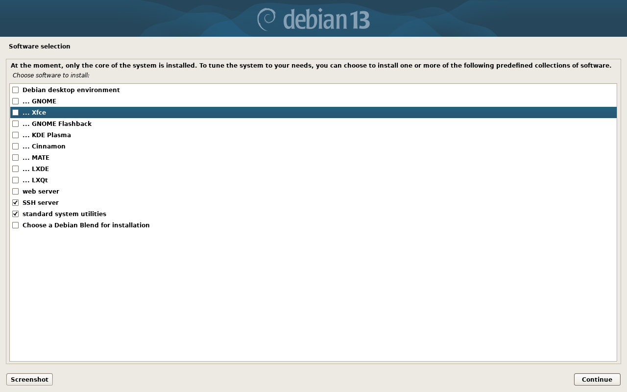 XFCE отмечен же да?