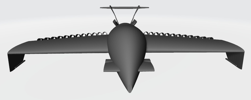 Экраноплан Тень. Вид Спереди