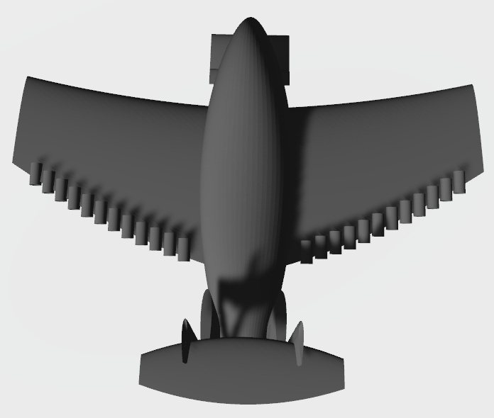 Экраноплан Тень. Вид сверху