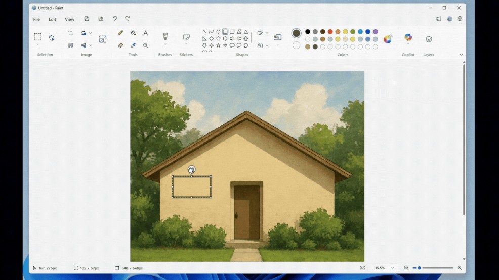 В Paint теперь можно повернуть выделенную область на любой угол - 1