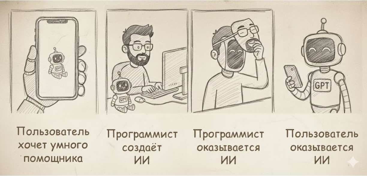 Эволюция ИИ в разработке (на мотивам эволюции научной фантастики)