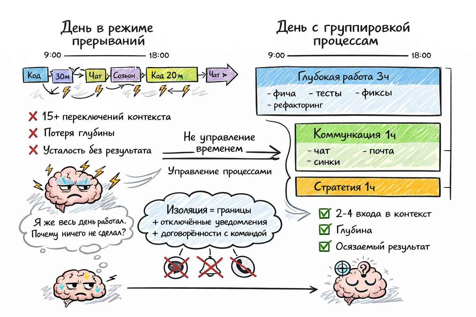Проблема не в дедлайнах. Проблема в отсутствии границ и так ли это? - 1 Схема принципа таймбоксинг