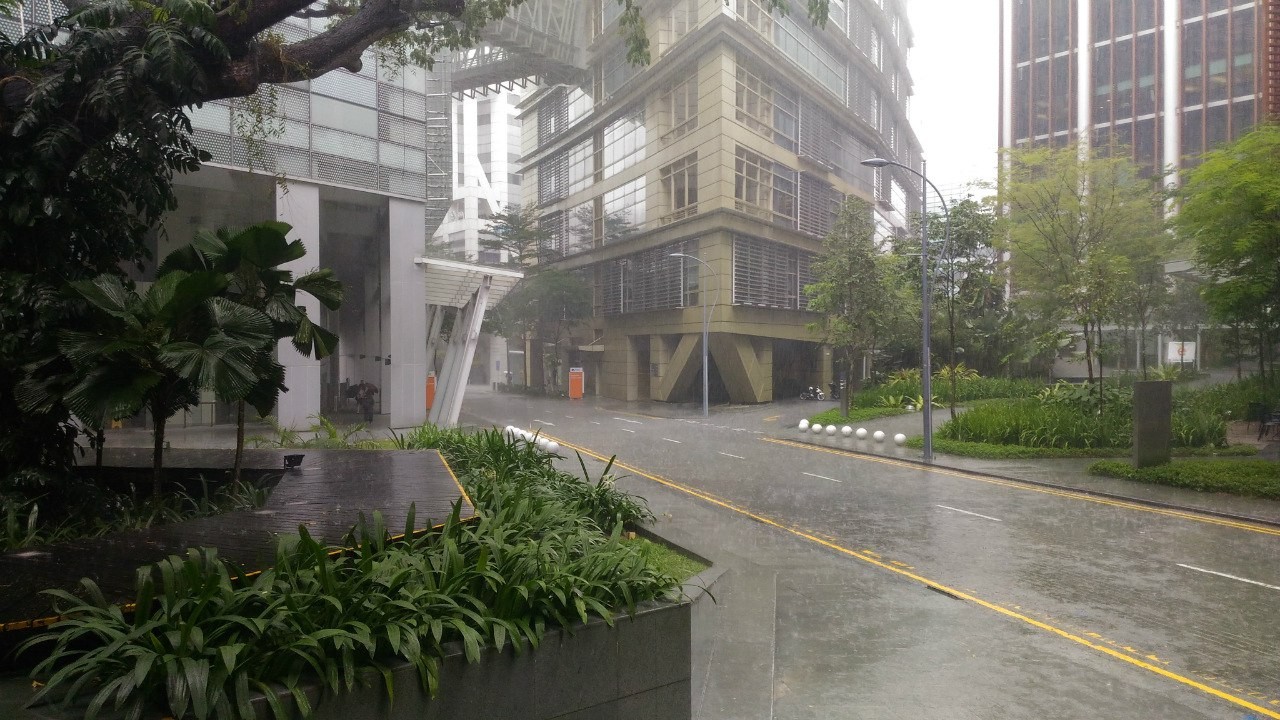 Сезон дождей в Сингапуре, дождь мог лить месяцами.