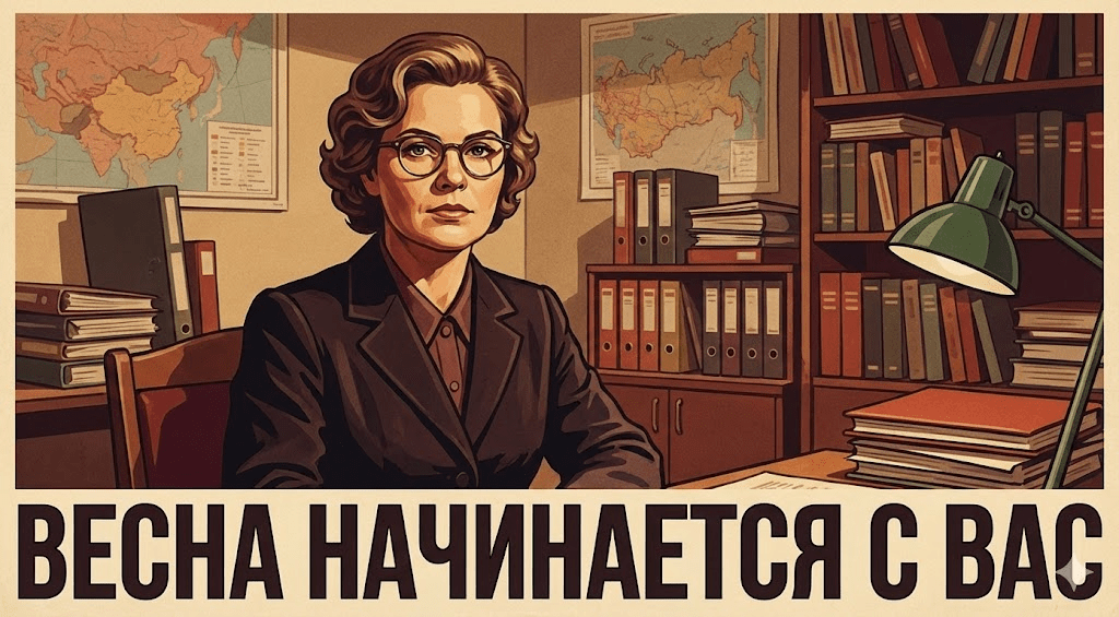 Открытка на 8 марта через ИИ — как сделать картинку в советском стиле со своим фото, промты для нейросети - 2 Открытка на 8 марта через ИИ — как сделать картинку в советском стиле со своим фото, промты для нейросети - 2