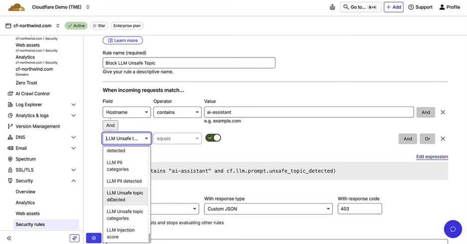 Источник: Cloudflare Firewall for AI Explainer and Demo (YouTube)