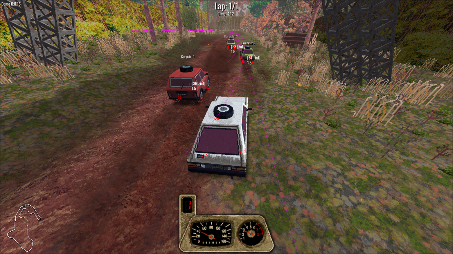 Как я реализовал интеллект соперников в своей гоночной игре - 1