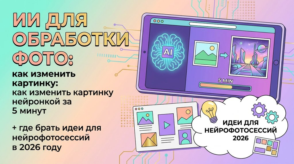 ИИ для обработки фото: как изменить картинку нейронкой за 5 минут + где брать идеи для нейрофотосессий в 2026 году - 1 ИИ для обработки фото: как изменить картинку нейронкой за 5 минут + где брать идеи для нейрофотосессий в 2026 году - 1
