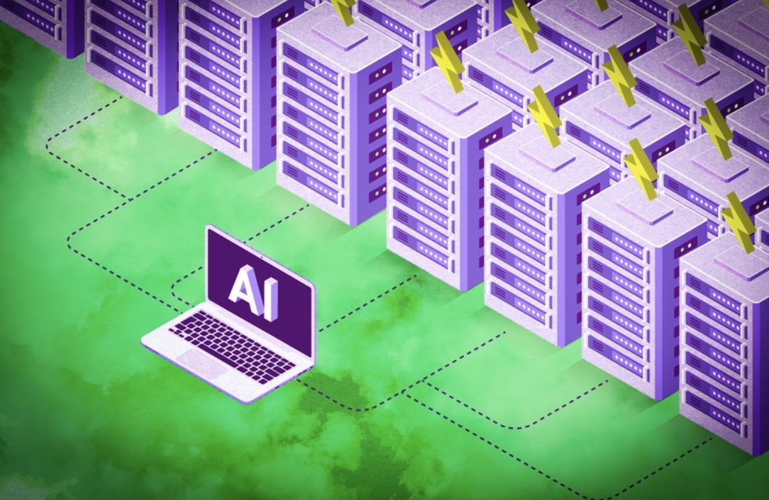 MIT News исследует влияние генеративных технологий и приложений на окружающую среду и устойчивое развитие. Изображение: iStock; отредактировано MIT News