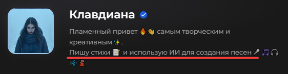 Один из профилей автора Sferoom. Такие поэты и поэтессы воплощают стихи в песни.