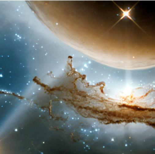 Результат тонкой настройки модели Stable Diffusion на наборе снимков телескопа Хаббл     