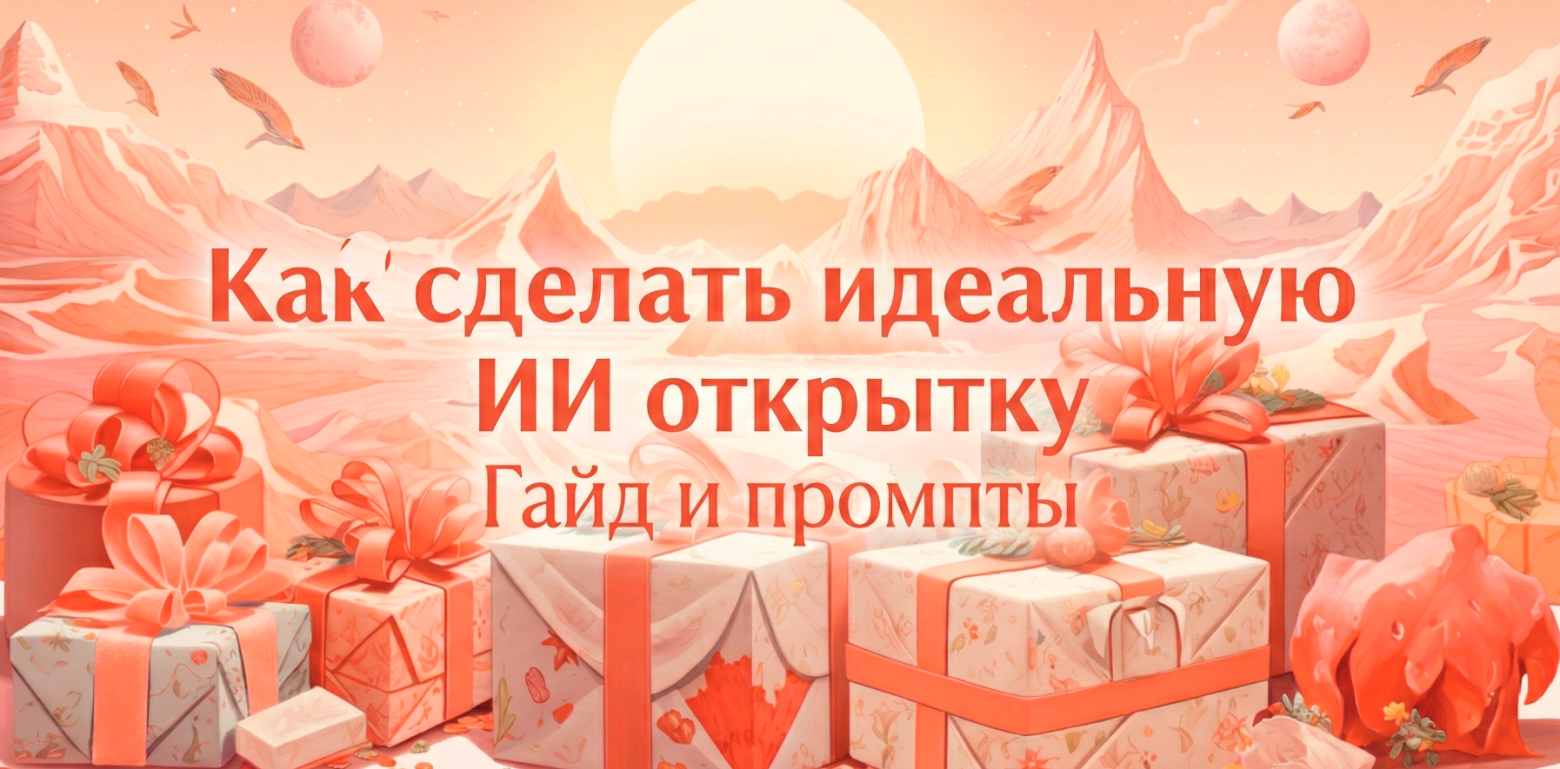 Как сделать идеальную ИИ открытку: Промпты и гайд для генерации поздравлений с текстом в нейросети - 1