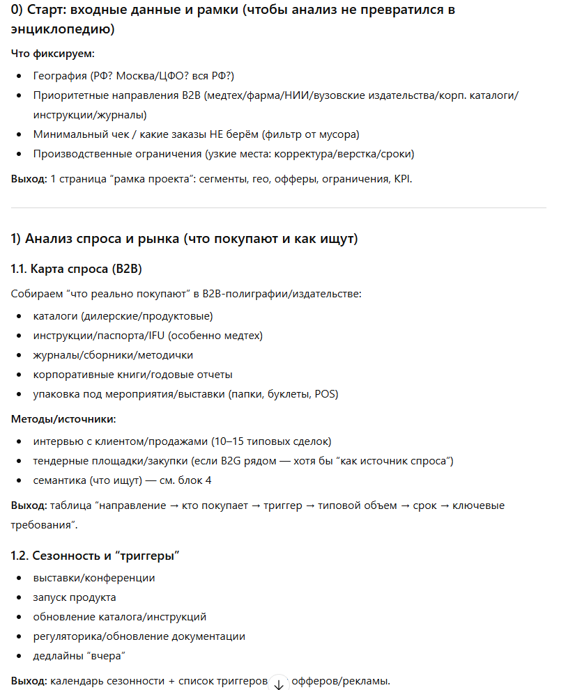 План исследования от ChatGPT  