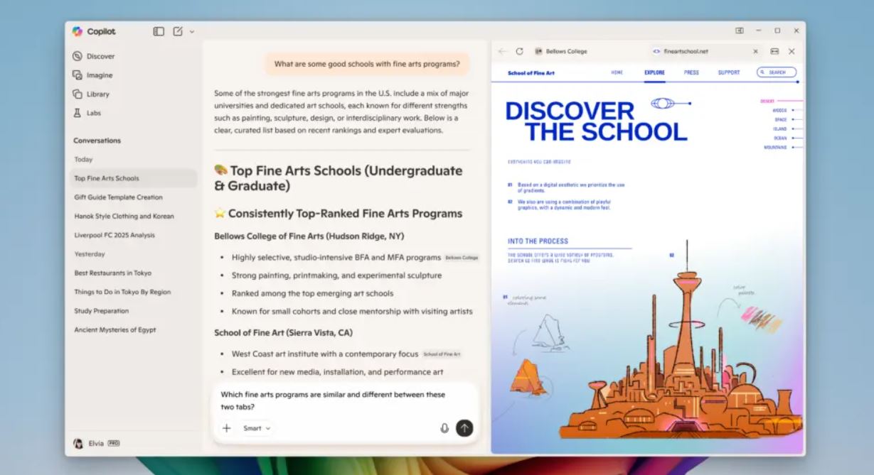 Copilot научился открывать веб-страницы и сохранять пароли внутри своего приложения для Windows - 1