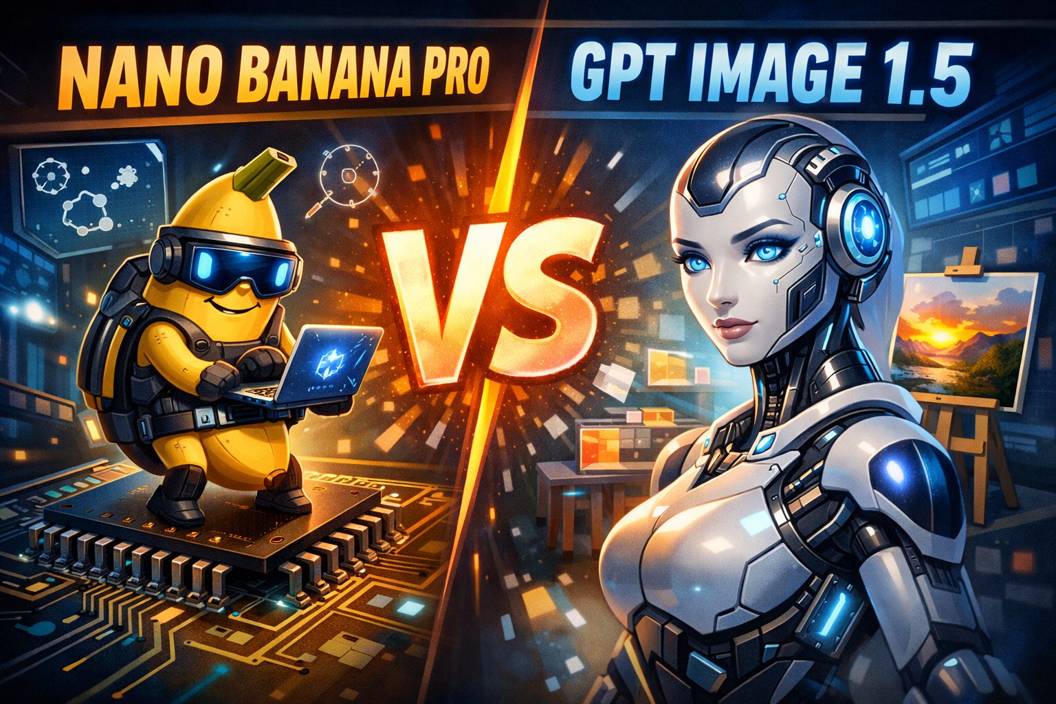 Сравнения ИИ-моделей для генерации изображений: Nano Banana Pro vs GPT Image 1.5 - 1