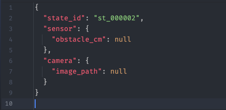Последняя версия state.json. Теперь передается только путь к последнему изображению с камеры и данные датчика приближения.