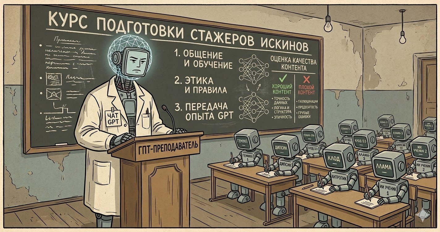 ИИ обучает ИИ: закат эпохи пластикового контента (картинка сгенерирована ИИ)