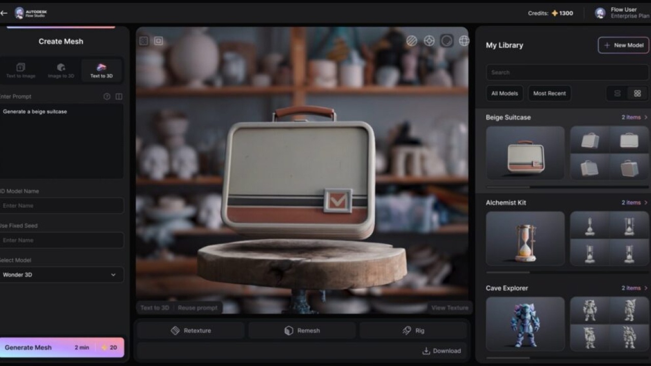 В Autodesk Flow Studio появились инструменты для генерации 3D-объектов - 4