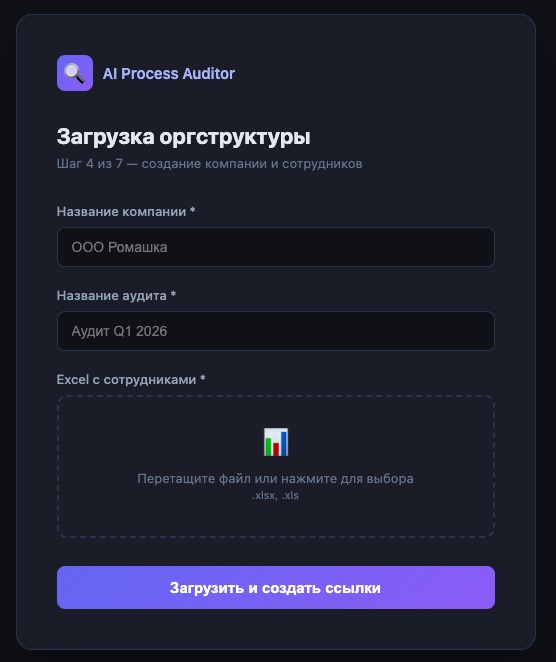 Web-форма загрузки оргструктуры