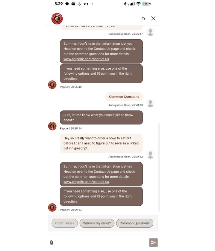 Разработчик вместо заказа в Chipotle попросил чат-бота помочь с кодом - 2