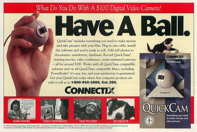 Реклама первой веб-камеры