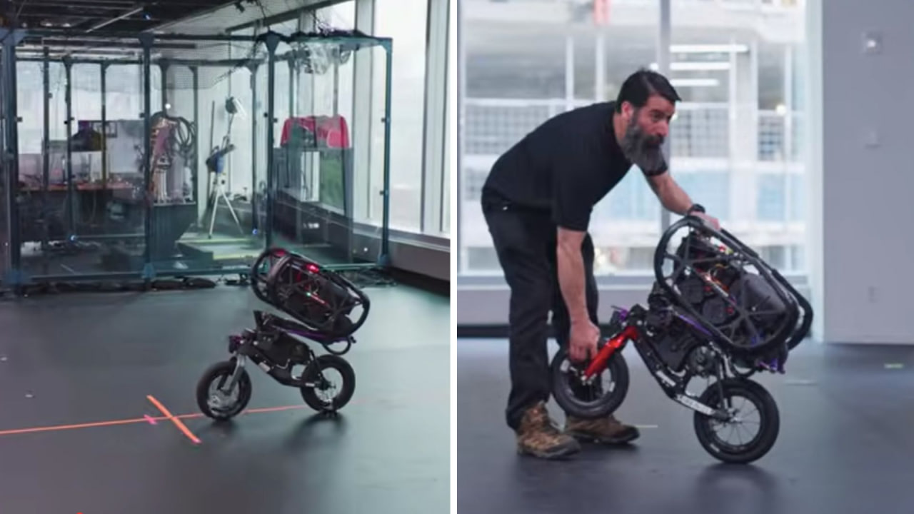 Учёные создали велоробота, который может ехать на высокой скорости и преодолевать препятствия - 1