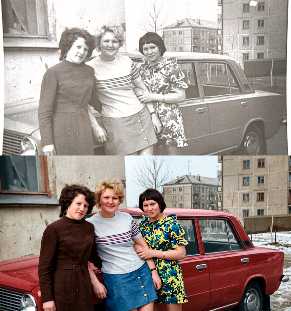 Колоризация и восстановление фото с помощью нейросети