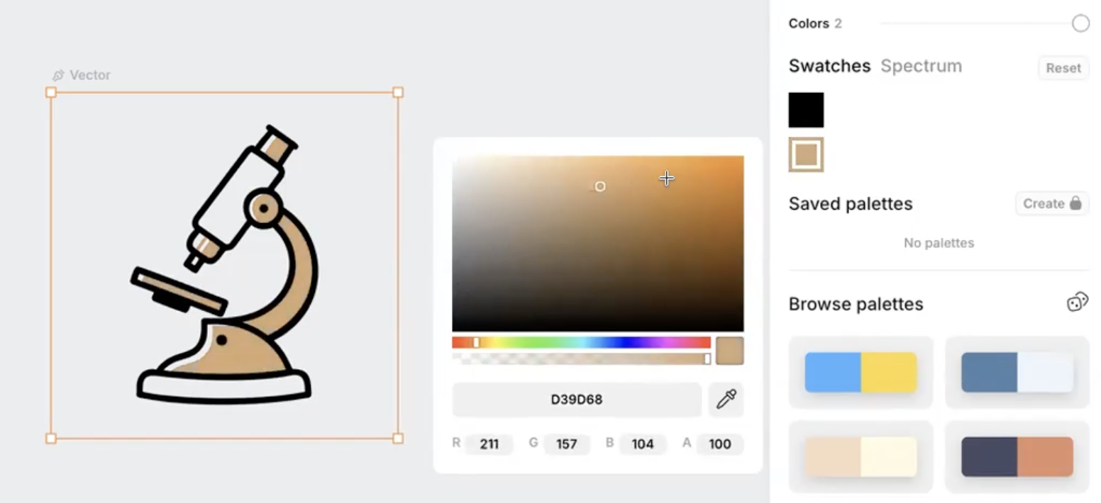 В Recraft удобно работать с векторным форматом.