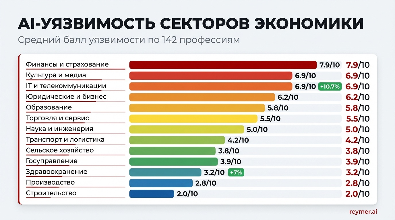 AI-уязвимость секторов экономики
