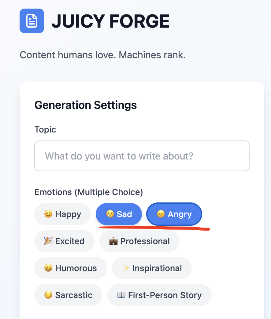 Эмоции в статье