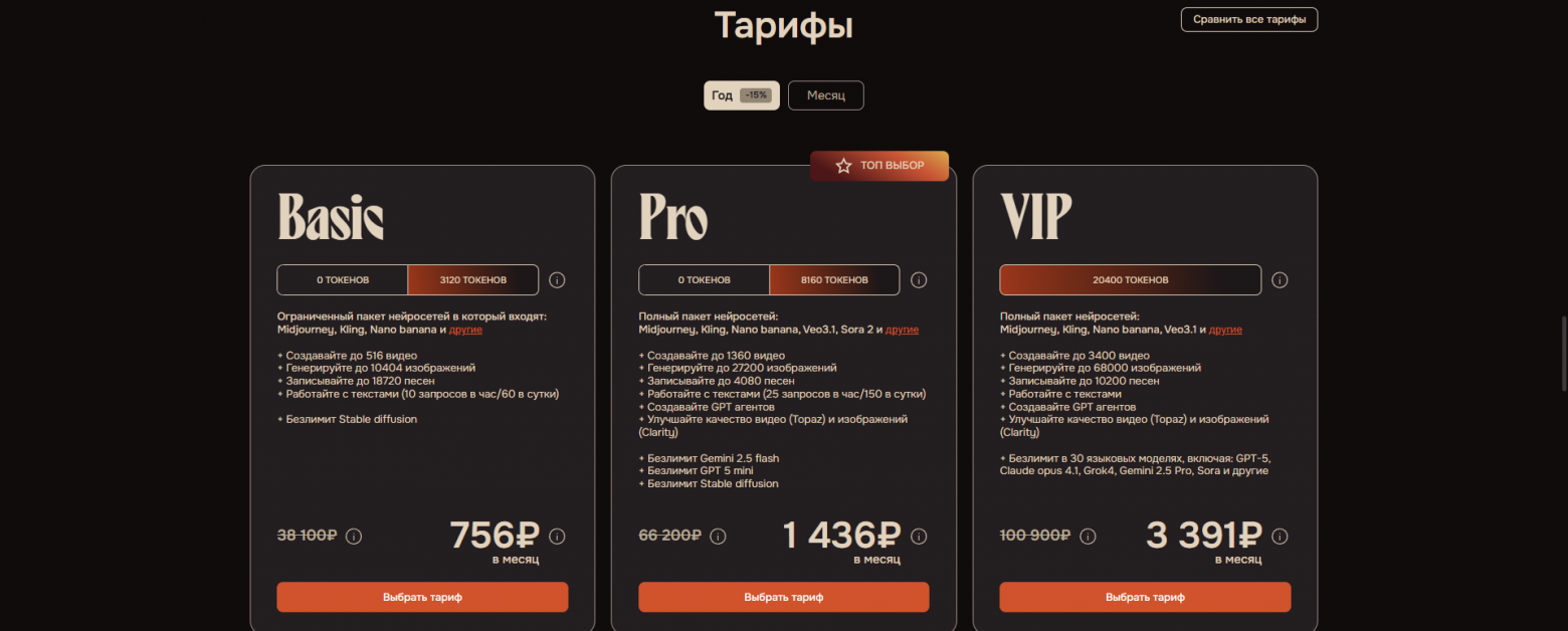 Сравнение агрегаторов нейросетей: GPTunnel, BotHub, ruGPT и другие - 13
