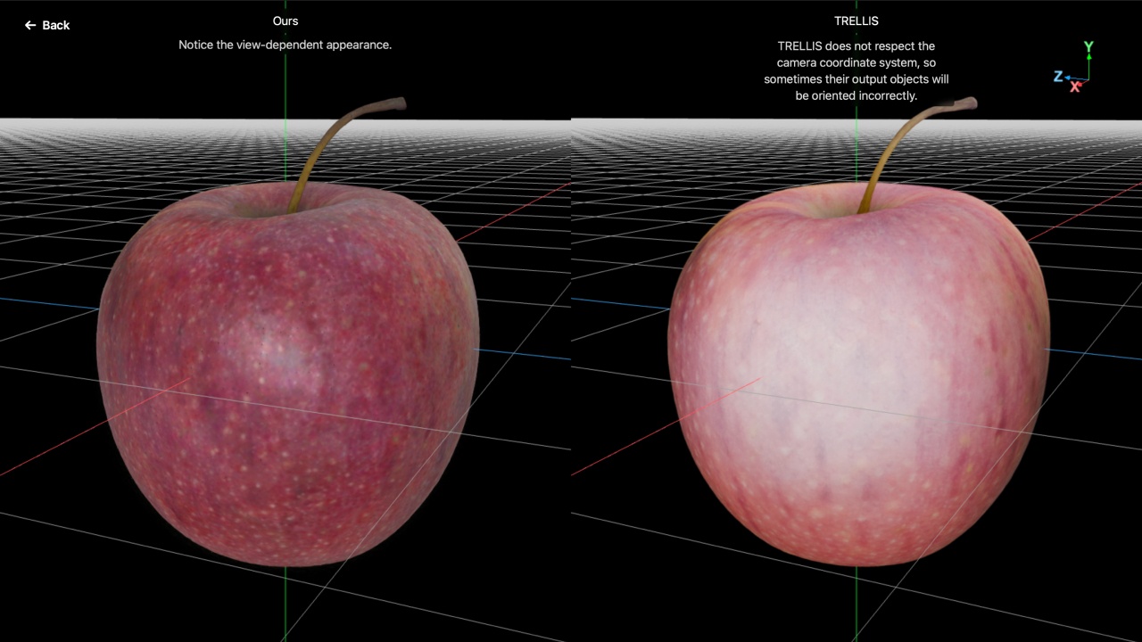 Apple представила нейросеть LiTo: она генерирует 3D-объекты с реалистичными бликами и отражениями по одной фотографии - 3