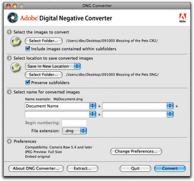 Конвертер Adobe DNG