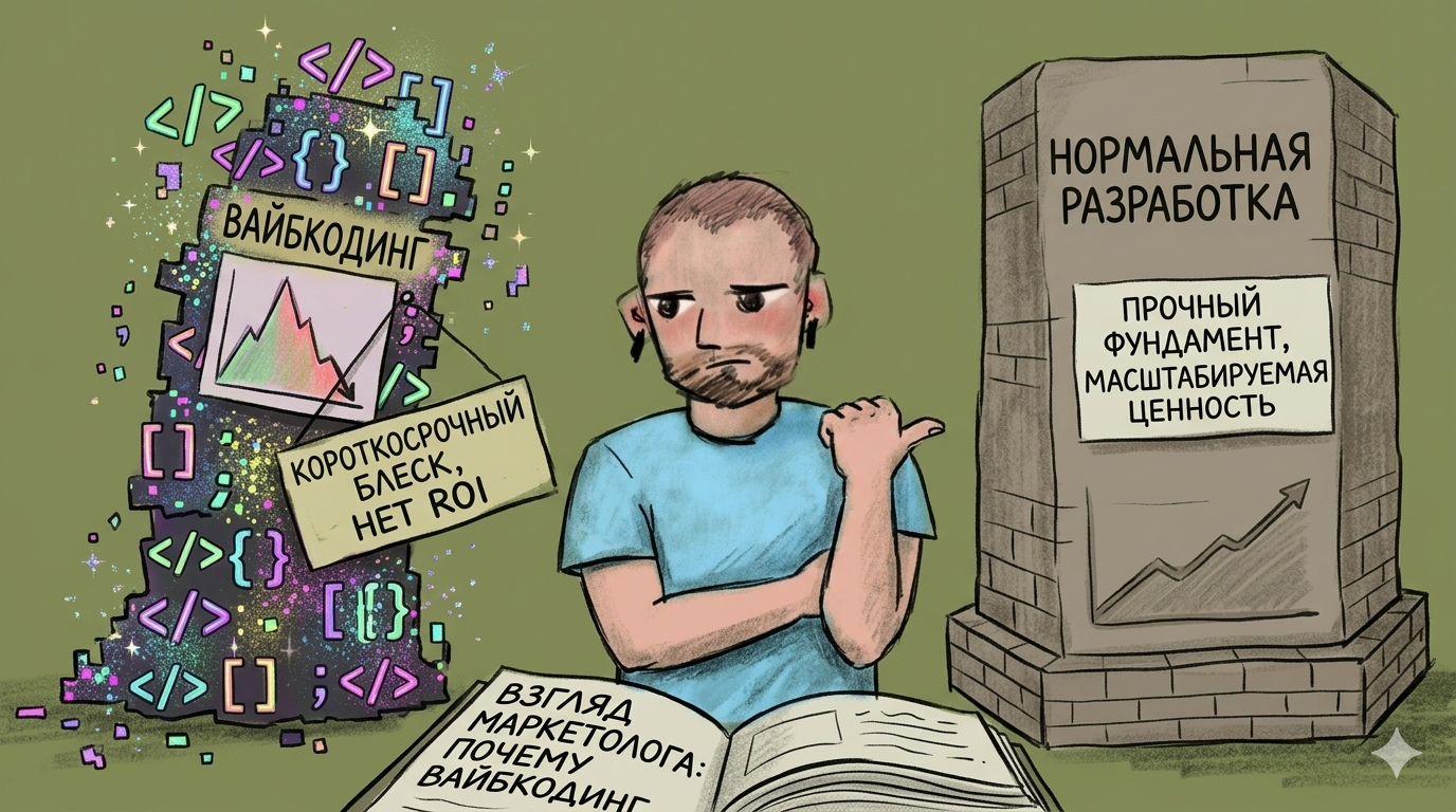 Почему вайбкодинг не убьёт нормальную разработку (взгляд маркетолога) - 1