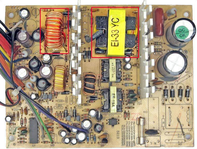 Типичный ATX ИПБ 90х годов. Фото https://electro-tehnyk.narod.ru/