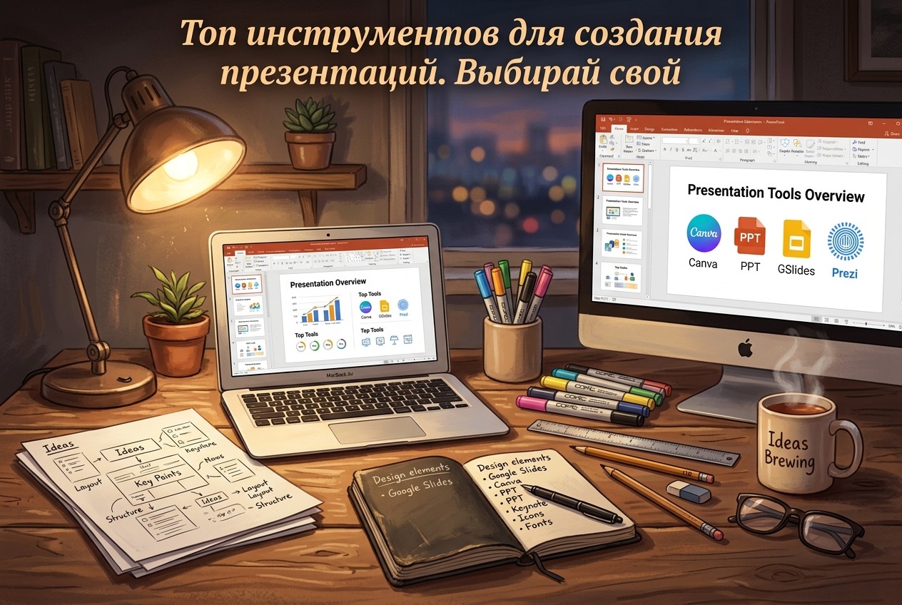 Топ-13 бесплатных нейросетей для генерации презентаций в 2026 году - 1