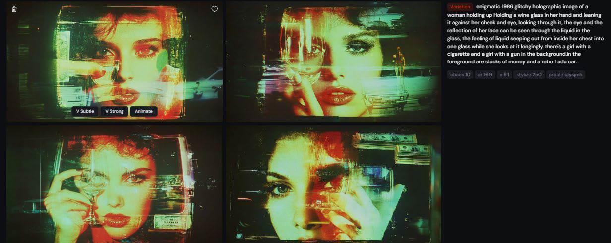 Итерации с глитчем. Ничего не цепляет.