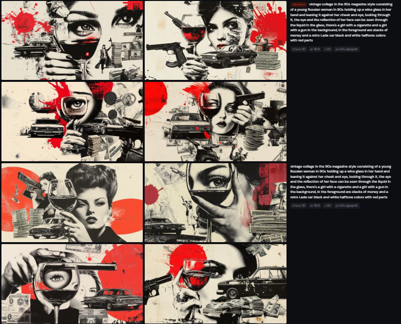 Первая слева — она. Начинает проясняться нужный стиль.