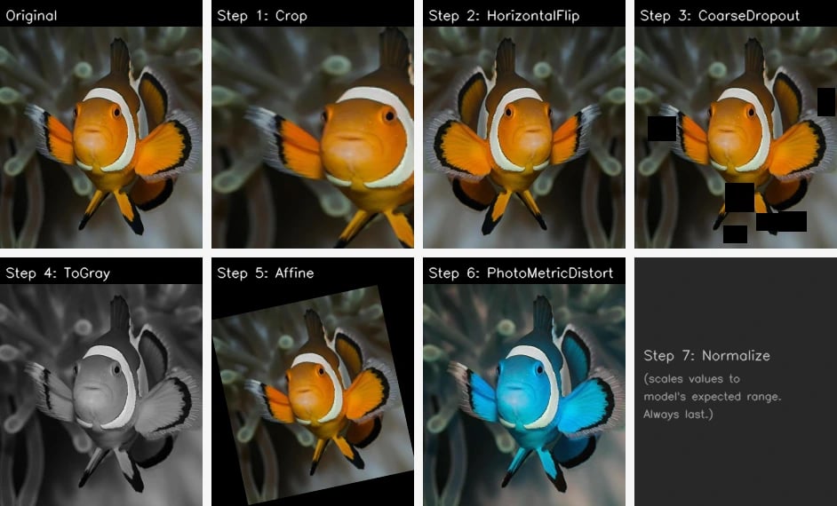 Пошаговая сборка пайплайна аугментаций