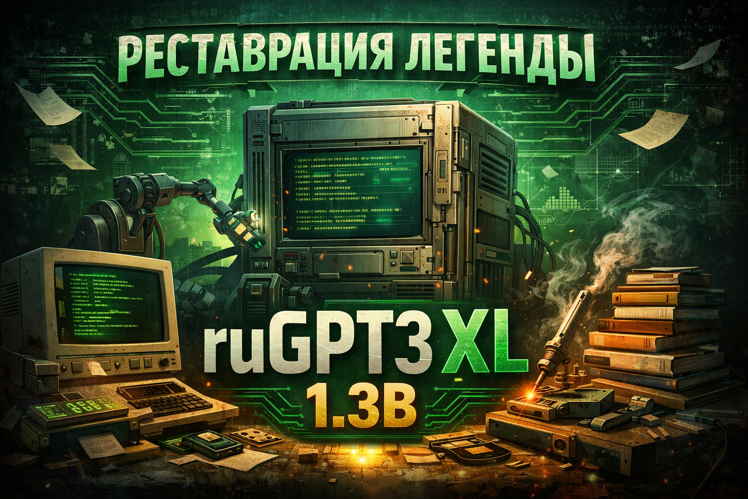 Реставрация ruGPT-3 XL или как я вернул к жизни забытую русскую языковую модель - 1 Превьюшку сгенерировал через ChatGPT