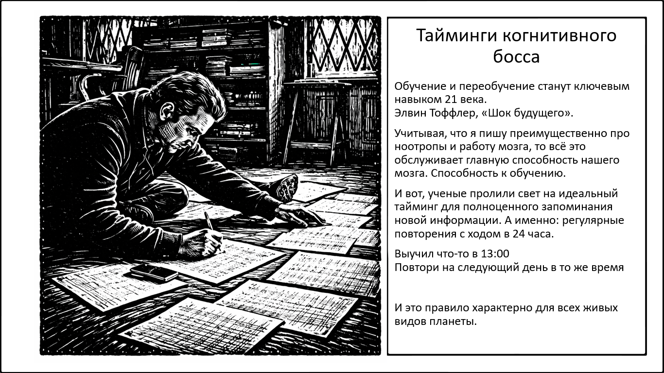 Идеальный тайминг для обучения - 1