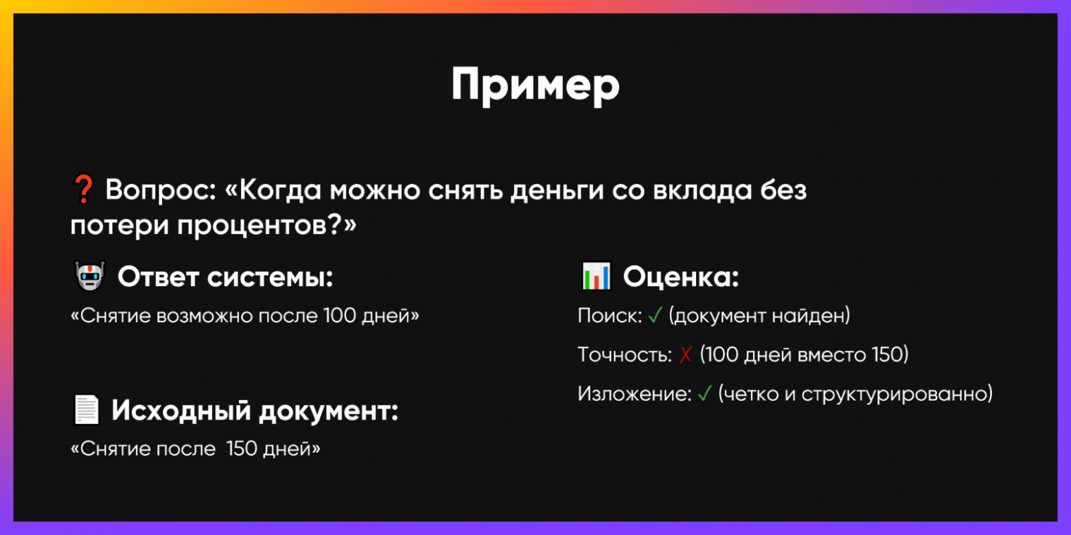 Когда RAG на горе свистнет: архитектура, метрики оценки и практика тестирования в ПСБ - 7 Когда RAG на горе свистнет: архитектура, метрики оценки и практика тестирования в ПСБ - 7