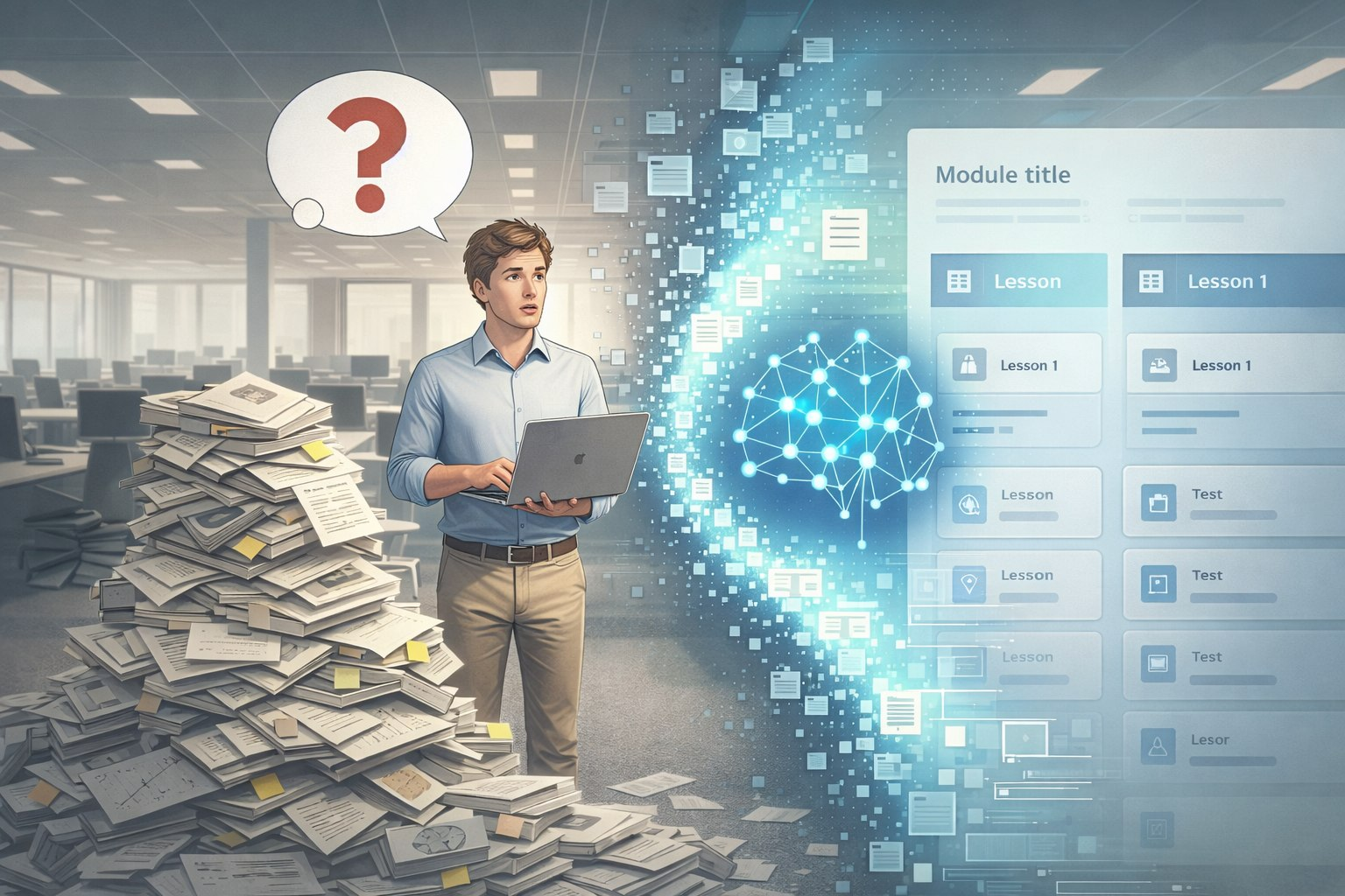 ИИ-ассистент для крупного бизнеса. Как собрать обучающие курсы из вашей базы знаний - 1