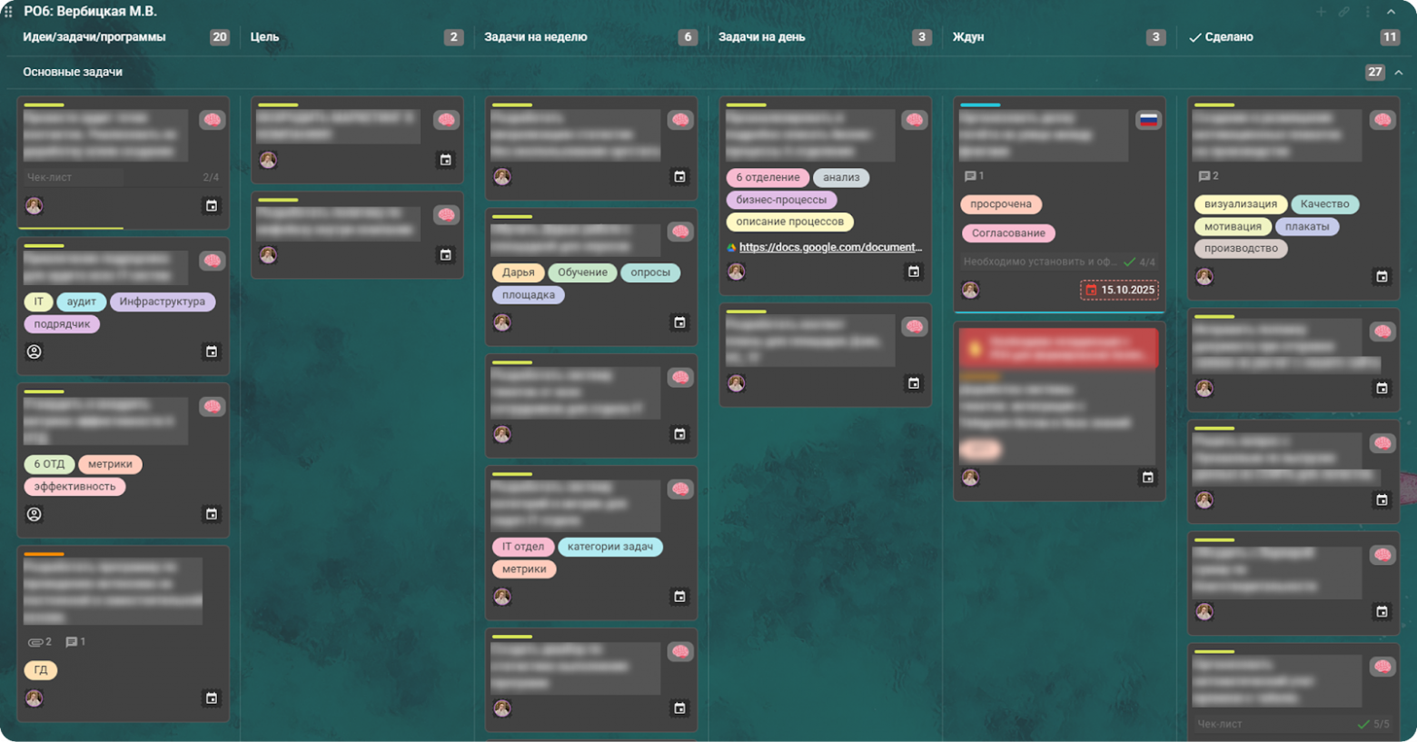 Фрагмент пространства отделения развития для личных задач руководителя