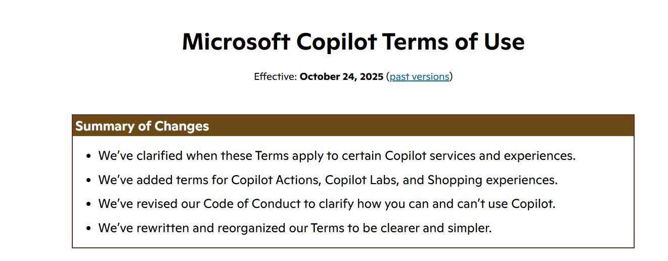 Microsoft обновила соглашение для Copilot формулировкой «только для развлекательных целей» - 1 Microsoft обновила соглашение для Copilot формулировкой «только для развлекательных целей» - 1