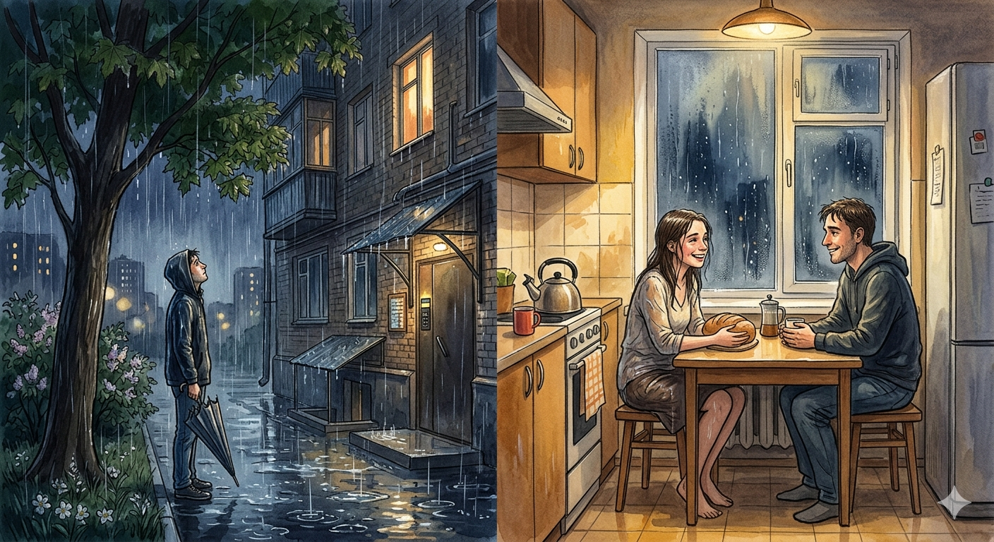 Иллюстрация к стихотворению для перевода, сгенерированная ИИ-сервисом Google Gemini