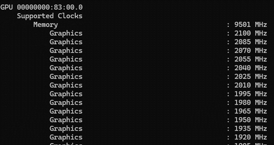 Режим P0. Стабильно высокая частота памяти, переменная высокая частота GPU
