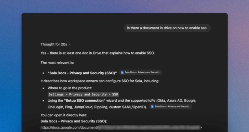Сотрудник Sola Security через настройки единого входа в ChatGPT получил более 400 файлов компании - 1 Сотрудник Sola Security через настройки единого входа в ChatGPT получил более 400 файлов компании - 1